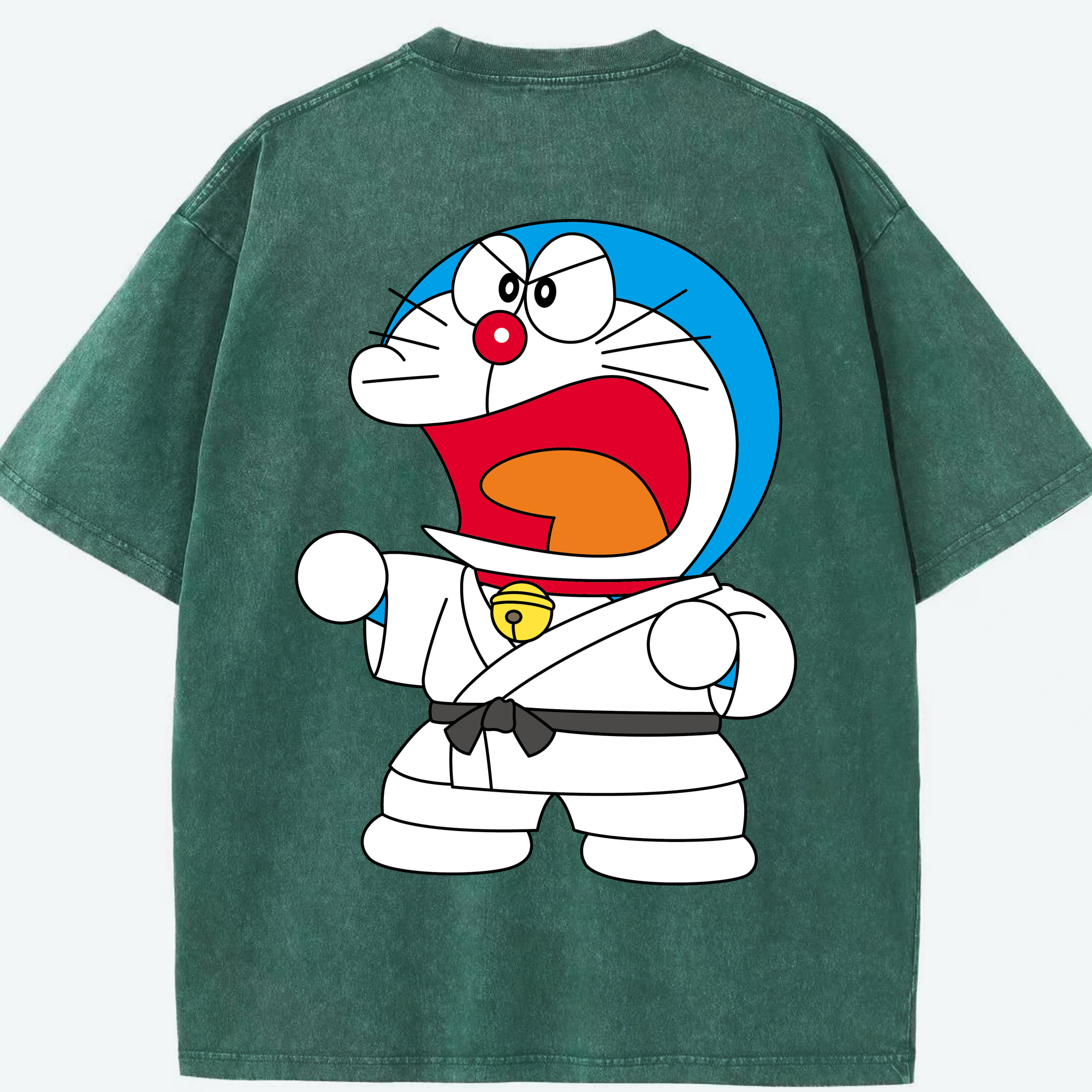 （画像用） ドラえもん Doraemon 綿100% ヴィンテージ風 半袖Tシャツ（背面プリント）